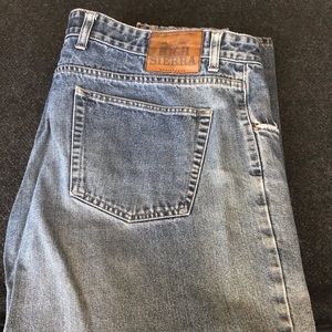 High Sierra faded distressed blue Jean 42 X 30”
